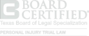 Board Certified logo for Personal Injury Trial Law by Texas Board of Legal Specialization.