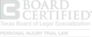 Board Certified logo for Personal Injury Trial Law by Texas Board of Legal Specialization.
