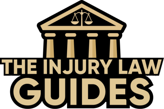 The Injury Law Guides logo with scales icon and columns, symbolizing legal expertise and support.