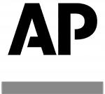 ap logo | The Injury Law Guides Logo of the Associated Press (AP) featuring bold, intertwined letters A and P in black.