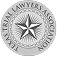 bdg_ttla-r96k985g603vs0b9al7n44nomv6bj118hb0zs9wgko | The Injury Law Guides Texas Trial Lawyers Association logo with star emblem in gray.